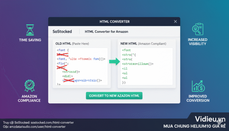 Chuyển Đổi Mô Tả Sản Phẩm Amazon Sang HTML với SoStocked